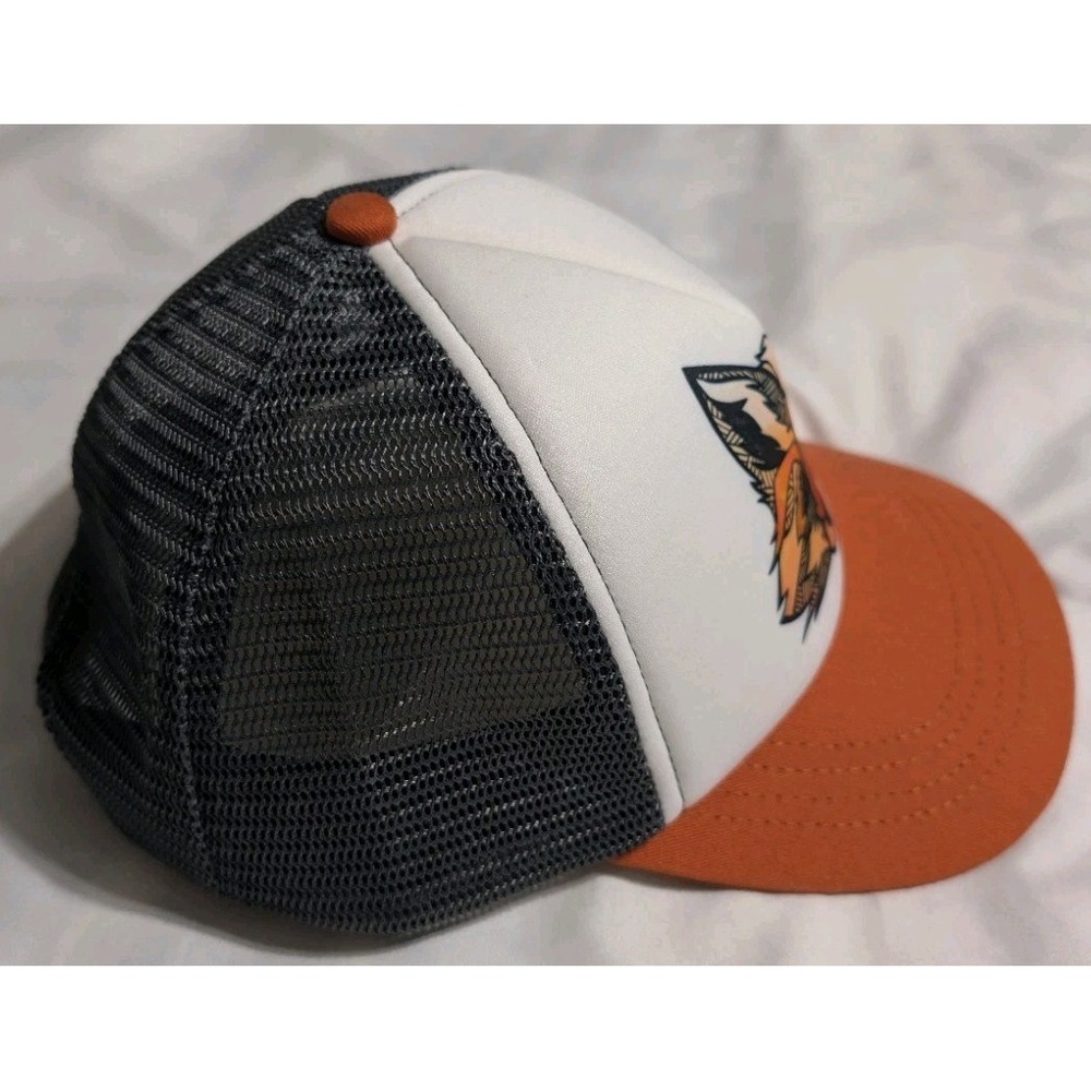 Ambler Fox Trucker Hat Mesh Snapback Cap Orange Gray Outdoor Graphic Adult - Picture 3 of 6